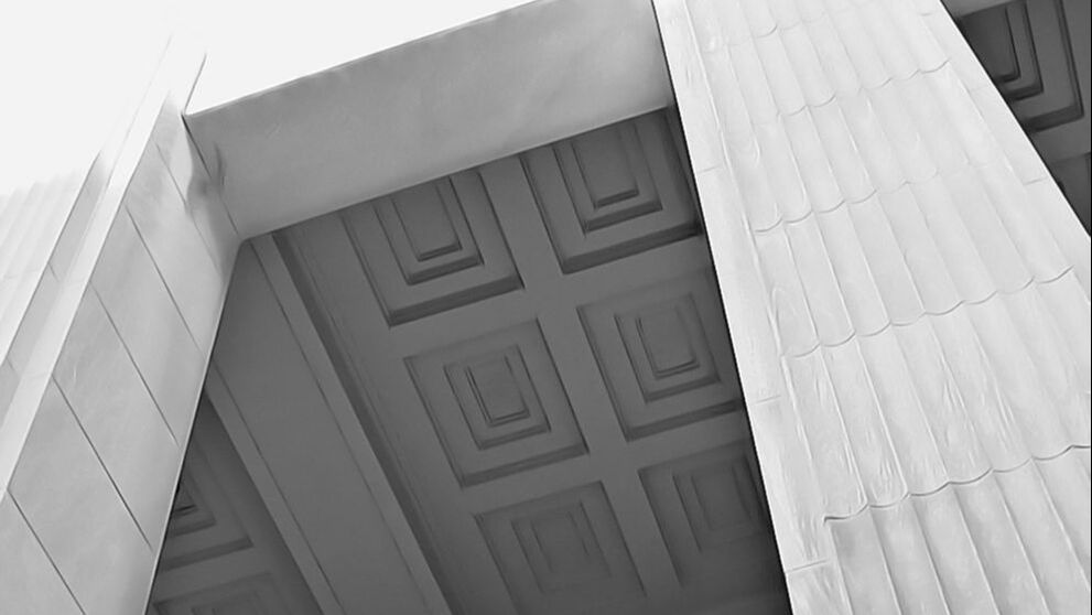 civic center pillars black and white 